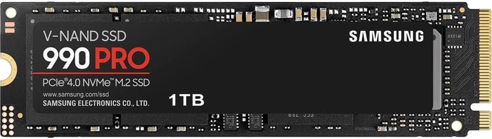 SSD Samsung 990 PRO 1TB M.2 2280 NVMe PCIe 4.0 x4 - Leitura 7.450 MB/s e Gravação 6.900 MB/s - MZ-V9P1T0BW