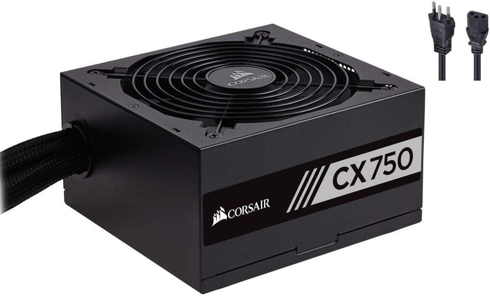 Fonte Corsair CX750, 750W, 80 Plus Bronze, PFC Ativo, Ventilador 120mm, ATX, Preto - CP-9020279-NA