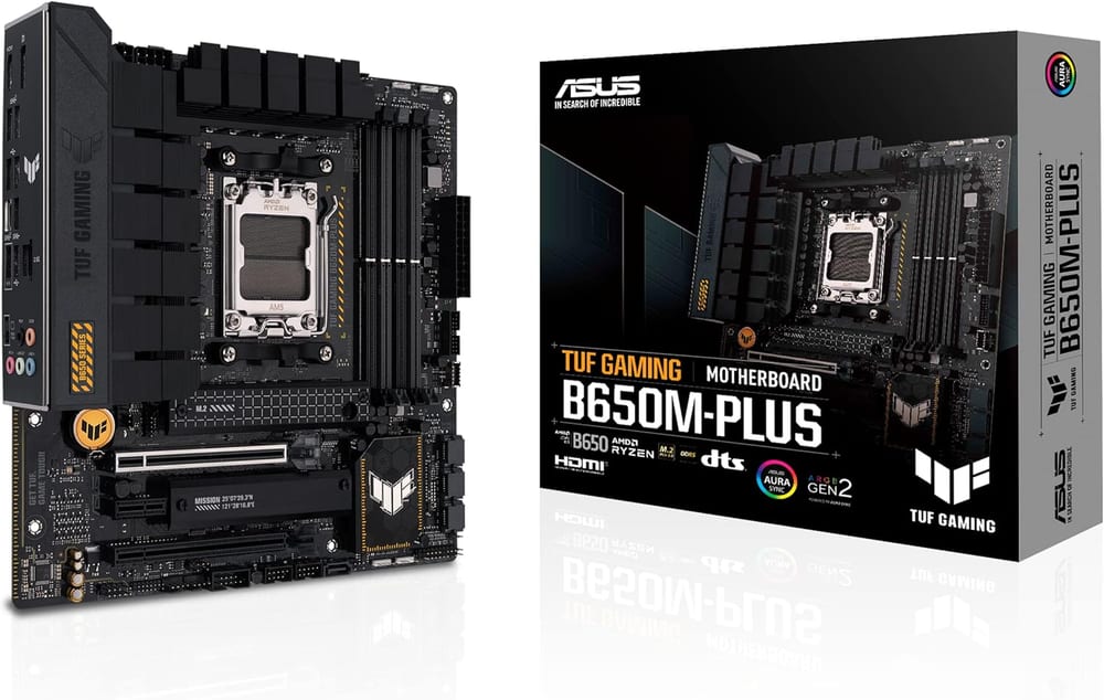 Placa-mãe ASUS TUF Gaming B650M-Plus WiFi, AMD AM5, Micro ATX, DDR5, PCIe 5.0, M.2, WiFi 6, 2.5GbE