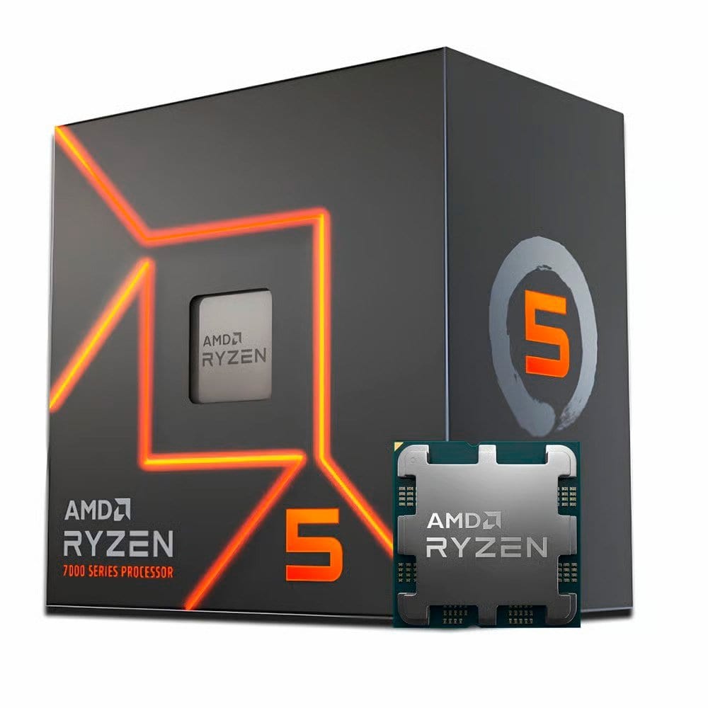 Processador AMD Ryzen 5 7600, 3.8GHz (5.1GHz Max Turbo), Cache 38MB, 6 Núcleos, 12 Threads, AM5, Vídeo Integrado, Wraith Stealth - 100-100001015BOX