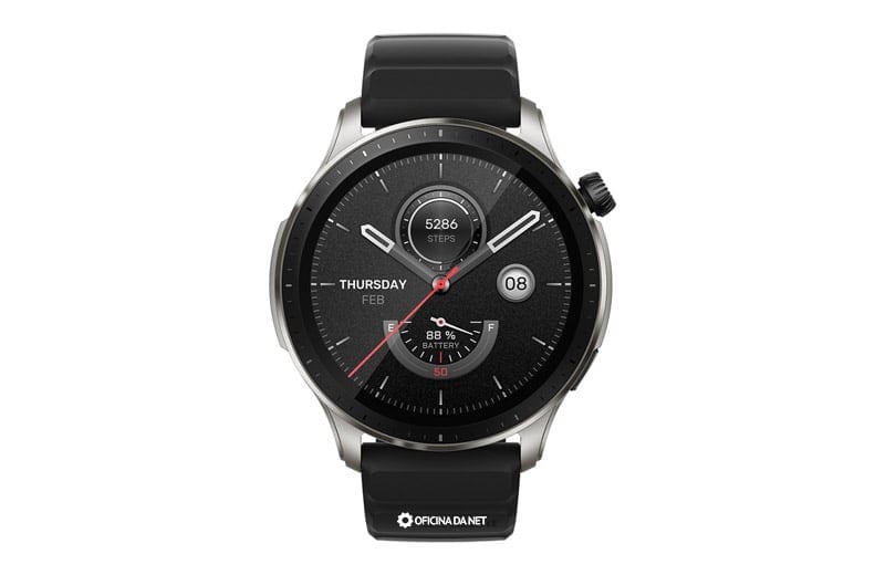 Smartwatch Amazfit GTR 4 A2166 Tela AMOLED 1,43" GPS Dupla Frequência, Bluetooth 5.0, Alexa, +150 Modos Esportivos, 5 ATM - Preto